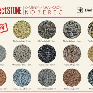 Mramorové kamínky pro kamenný koberec PerfectStone