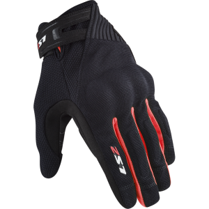 LS2 DART 2 MAN GLOVES BLACK RED L