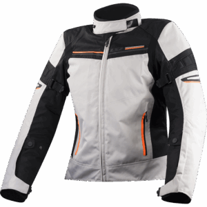 LS2 SHADOW LADY JACKET LIGHT GREY BLACK ORANGE S