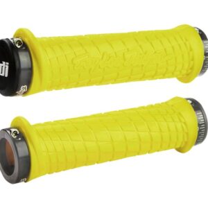 ODI GRIPS Troy Lee Designs Signature ATV Lock-On Bonus Pack Yellow w/Gray Clamps