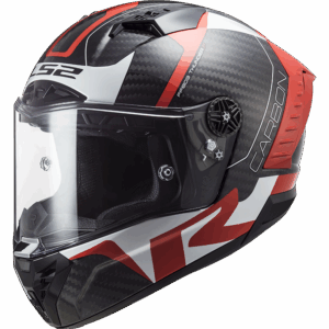 LS2 FF805 THUNDER C RACING1 GL.RED WHITE XL