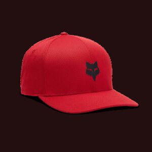 FOX Head Tech Flexfit Hat, Flame Red L/XL