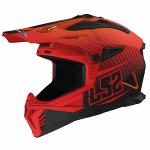 LS2 MX708 FAST II DUCK M.H-V ORANGE RED-06 XL
