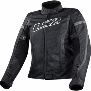 LS2 GATE LADY JACKET BLACK DARK GREY XS