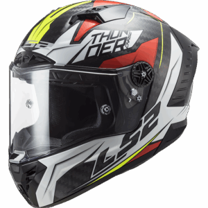LS2 FF805 THUNDER C CHASE GLOSS WHITE RED XXL