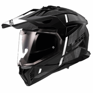 LS2 MX702 PIONEER II HILL MATT BLACK WHITE-06 XS