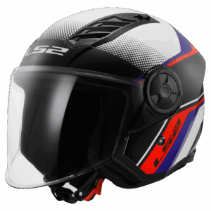 LS2 OF616 AIRFLOW II RUSH WHITE BLUE RED-06 M