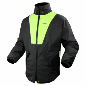 LS2 X-RAIN JACKET BLACK H-V YELLOW S (XS-S)