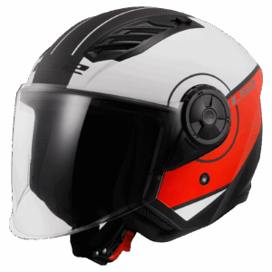 LS2 OF616 AIRFLOW II COVER MATT WHITE RED-06 S