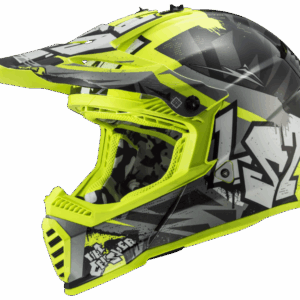 LS2 MX437 FAST EVO MINI II CRUSHER BLACK YELLOW-06 S