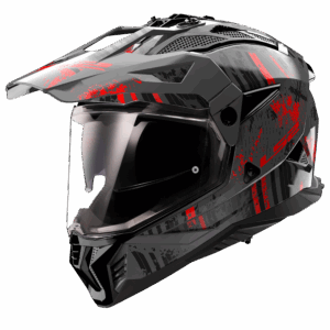LS2 MX702 PIONEER II CRAZY BLACK RED-06 3XL