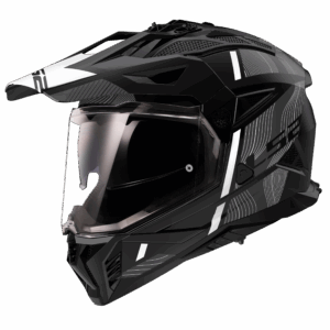 LS2 MX702 PIONEER II HILL MATT BLACK WHITE-06 3XL