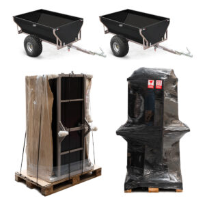 SET 2x SHARK ATV TRAILER WOOD 550 BLACK