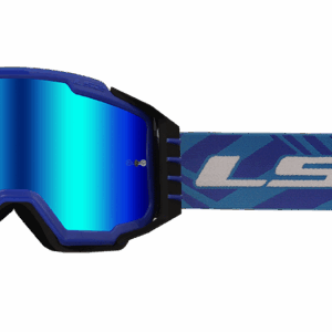 LS2 CHARGER PRO GOGGLE BLUE WITH IRIDIUM VISOR