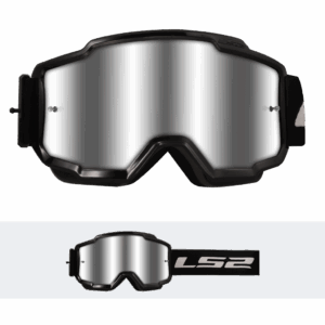 LS2 CHARGER GOGGLE BLACK WITH SILVER VISOR