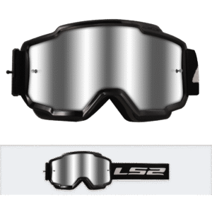 LS2 CHARGER GOGGLE BLACK WITH SILVER VISOR