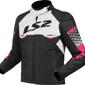 LS2 APEX LADY JACKET BLACK WHITE PINK M
