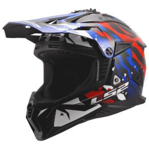 LS2 MX708 FAST II GROTESK WHITE BLUE RED-06 L