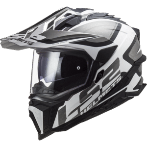 LS2 MX701 EXPLORER ALTER MATT BLACK WHITE-06 XS