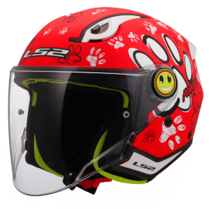 LS2 OF622 FUNNY II PAWS RED M