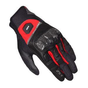 LS2 ATOM MAN GLOVES BLACK RED M