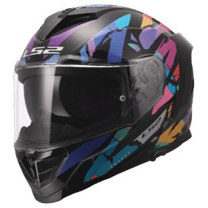 LS2 FF818 STORM III KAOS BLACK PURPLE BLUE S
