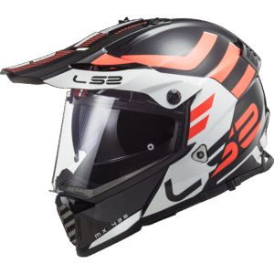 LS2 MX436 PIONEER EVO ADVENTURER BLACK WHITE XS
