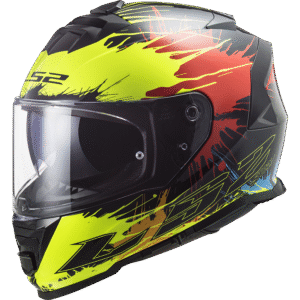 LS2 FF800 STORM DROP BLACK YELLOW RED XXL