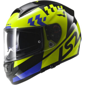 LS2 FF397 VECTOR PODIUM Hi-Vis Yellow Black FOG FIGHTER (PINLOCK) XXL