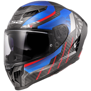 LS2 FF807 DRAGON TRAX BLUE RED XXS