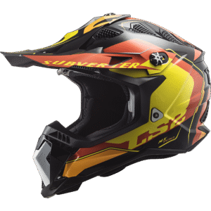 LS2 MX700 SUBVERTER ARCHED BLACK YELLOW RED S