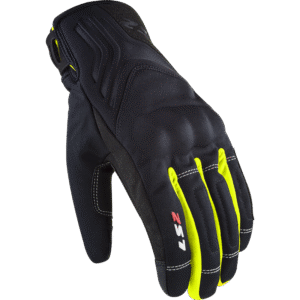 LS2 JET 2 MAN GLOVES BLACK H-V YELLOW M